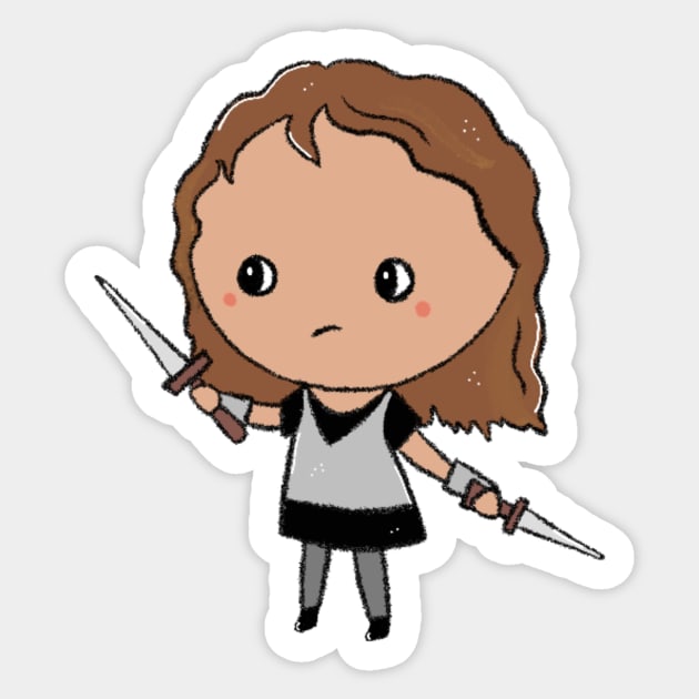 Tiny Warrior Sticker by littlelionartstudio